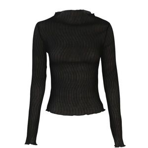 SNDYS MARSEILLES SHEER TOP - BLACK